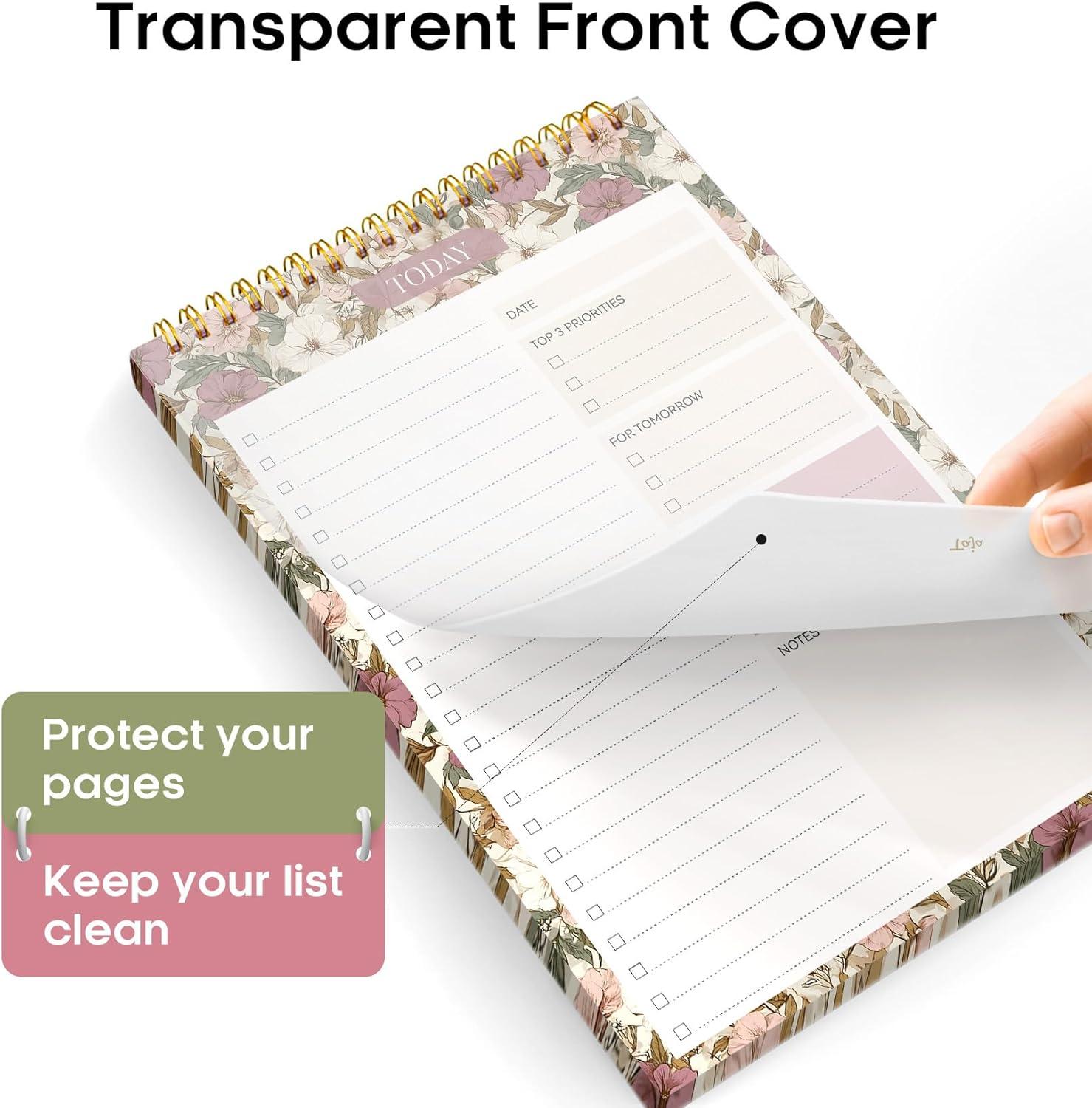 image:imageTaja To Do List Notepad To Do List Notebook for Work with 52 Sheets 98 x 65 Undated Daily Planner Perfect for Daily Tasks and Goal Setting Notepad Suitable for Office Home amp School Greenery SwayqMauve Muse