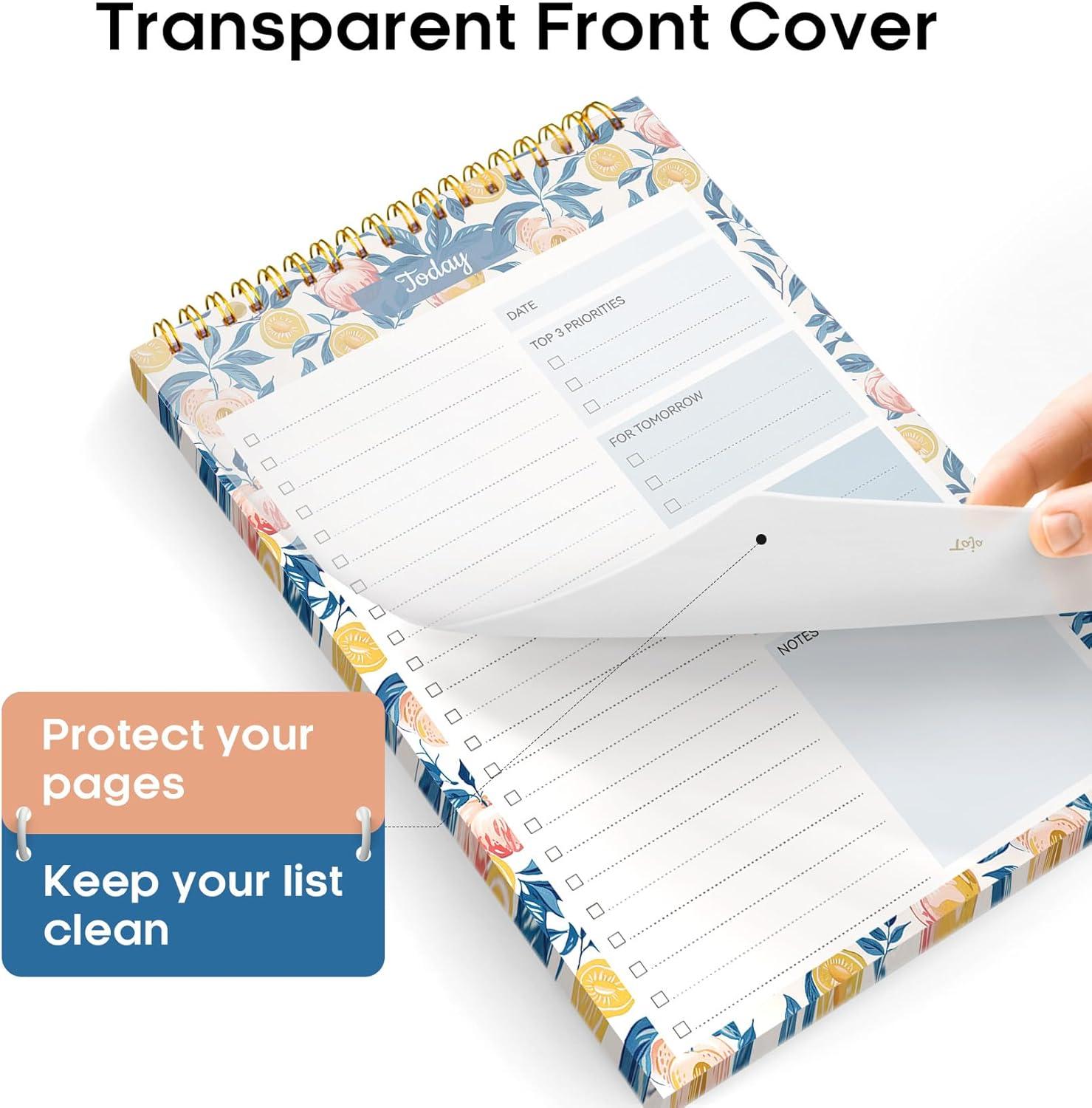 image:imageTaja To Do List Notepad To Do List Notebook for Work with 52 Sheets 98 x 65 Undated Daily Planner Perfect for Daily Tasks and Goal Setting Notepad Suitable for Office Home amp School Greenery SwaysCitrus Grove