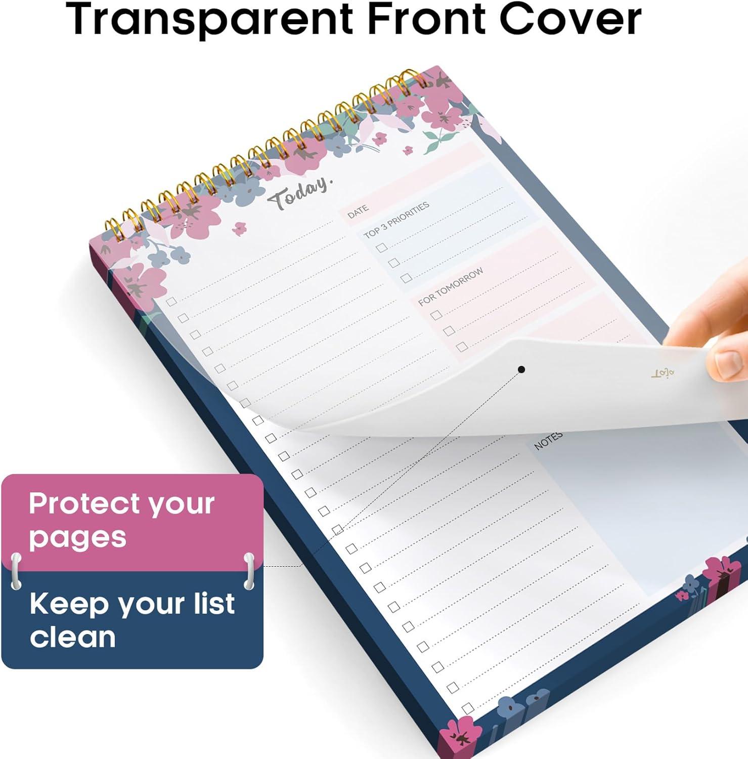 image:imageTaja To Do List Notepad To Do List Notebook for Work with 52 Sheets 98 x 65 Undated Daily Planner Perfect for Daily Tasks and Goal Setting Notepad Suitable for Office Home amp School Greenery SwayiTwilight Petals