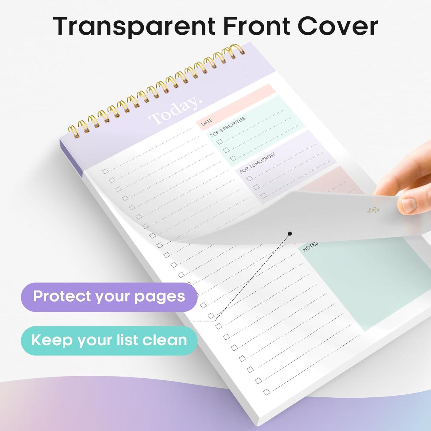 image:imageTaja To Do List Notepad To Do List Notebook for Work with 52 Sheets 98 x 65 Undated Daily Planner Perfect for Daily Tasks and Goal Setting Notepad Suitable for Office Home amp School Greenery SwaybViolet Dream