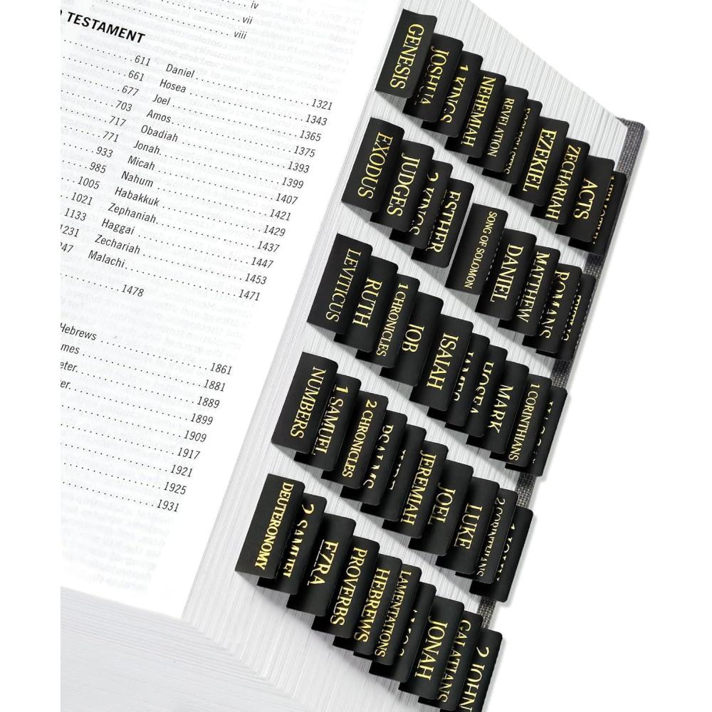 image:imageBible Tabs for Women amp Men Laminated Bible Tabs for Study Bible Large Print Neutral Bible Tabs for Easy Navigation Boho Theme Bible Index TabsBblack