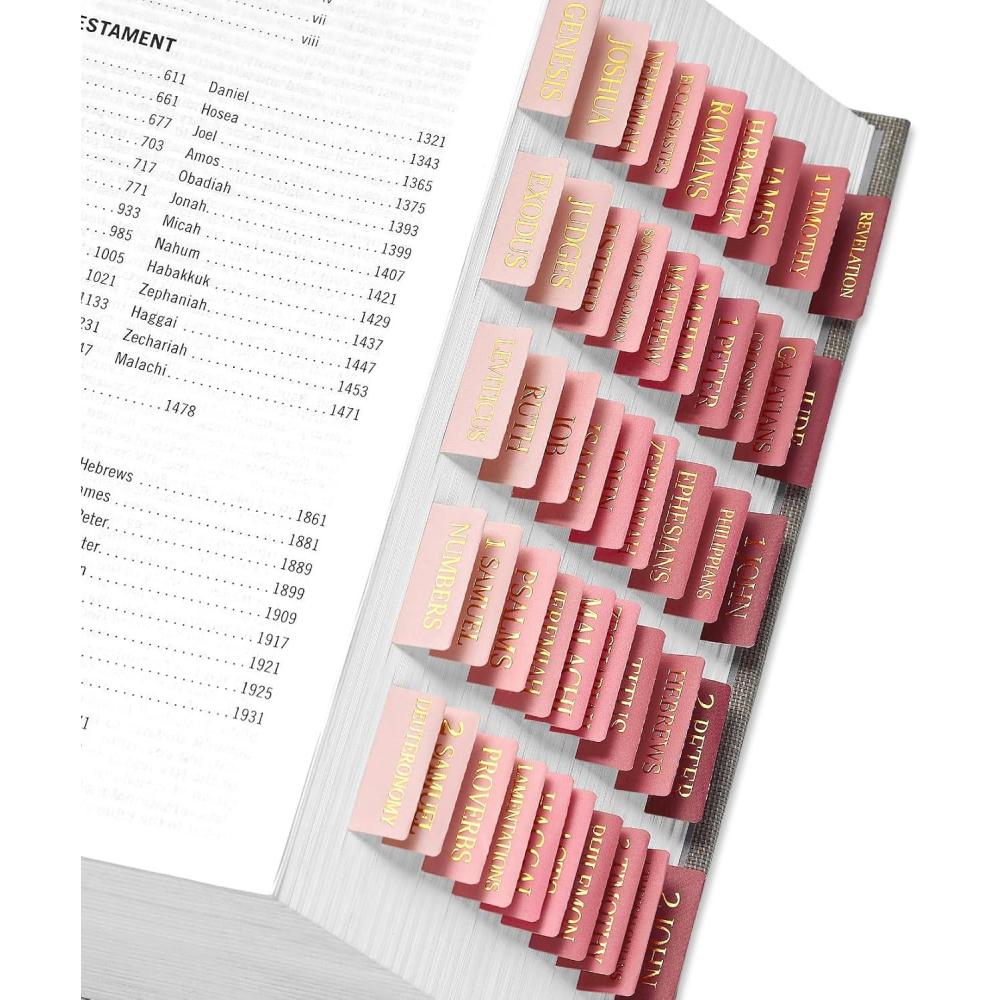 image:imageBible Tabs for Women amp Men Laminated Bible Tabs for Study Bible Large Print Neutral Bible Tabs for Easy Navigation Boho Theme Bible Index TabsCblush