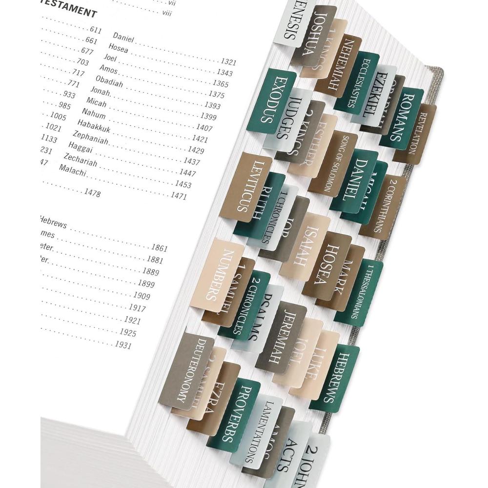 image:imageBible Tabs for Women amp Men Laminated Bible Tabs for Study Bible Large Print Neutral Bible Tabs for Easy Navigation Boho Theme Bible Index TabsGwinter Wood