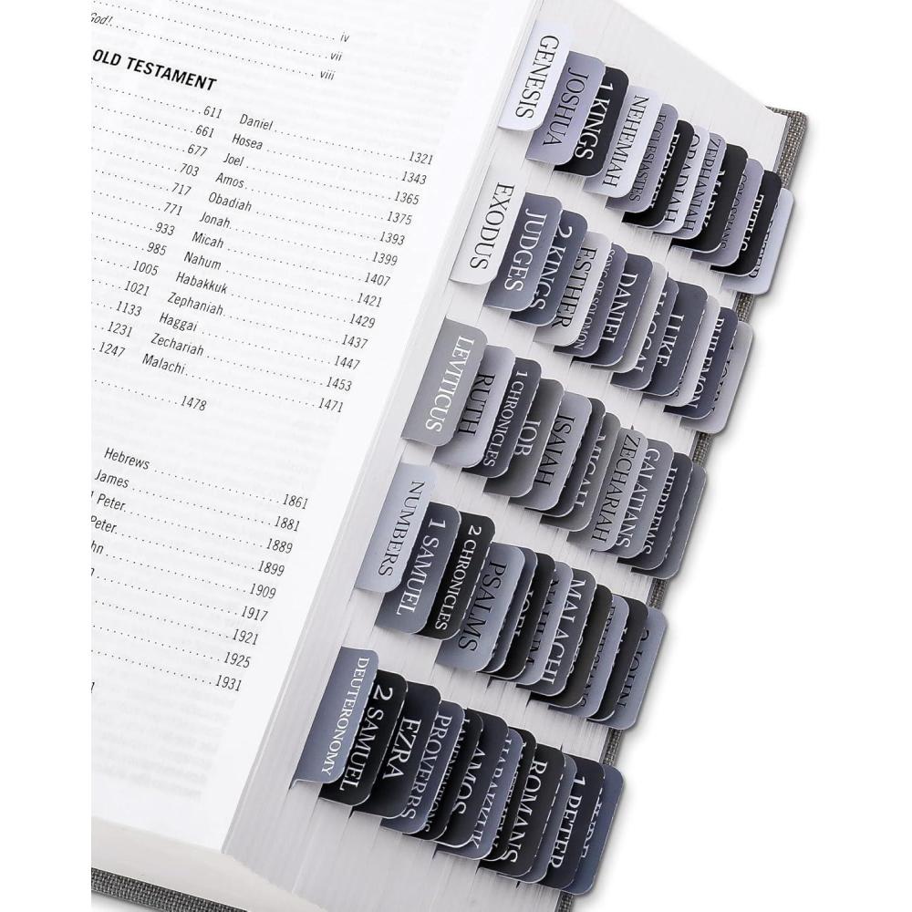 image:imageBible Tabs for Women amp Men Laminated Bible Tabs for Study Bible Large Print Neutral Bible Tabs for Easy Navigation Boho Theme Bible Index TabsHgray