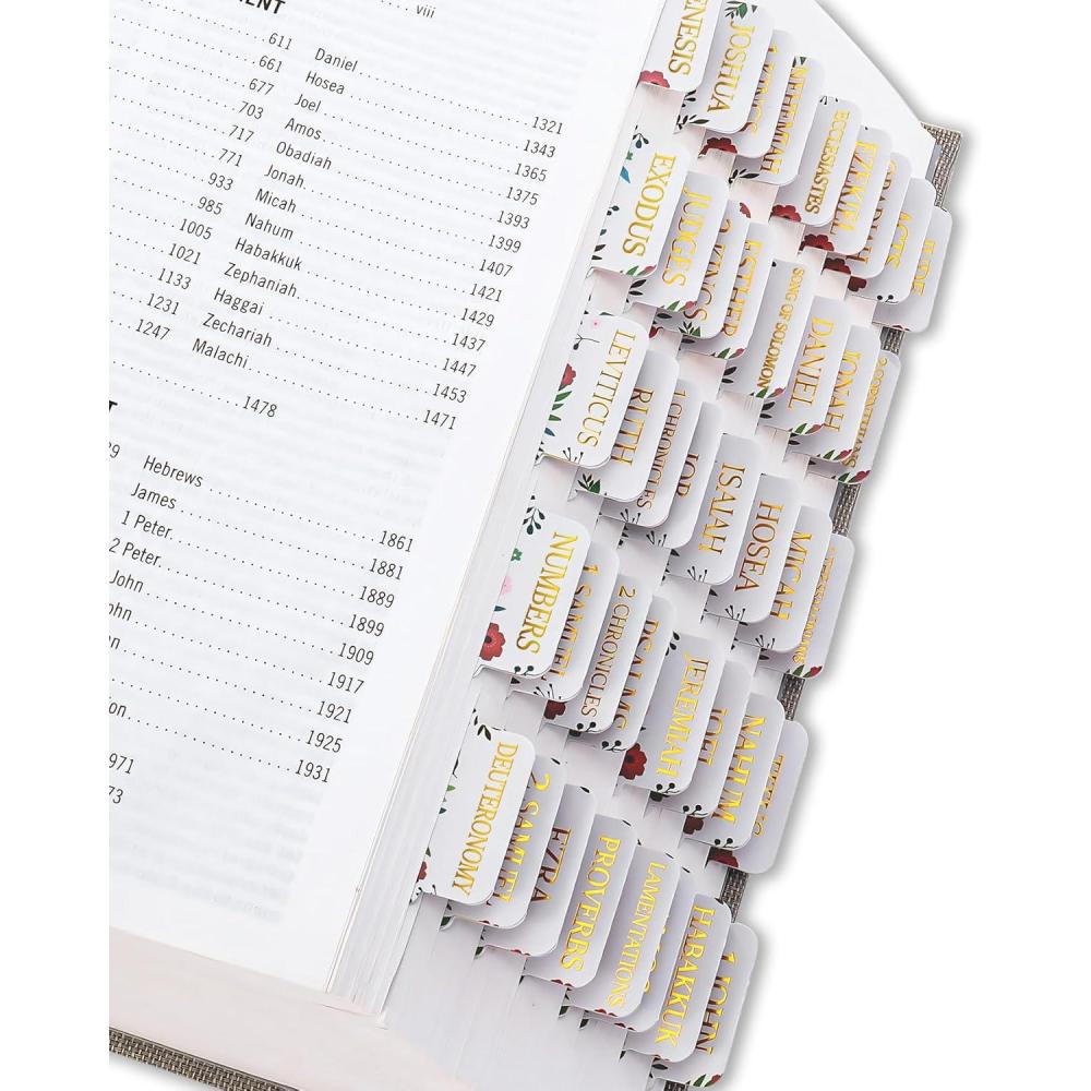image:imageBible Tabs for Women amp Men Laminated Bible Tabs for Study Bible Large Print Neutral Bible Tabs for Easy Navigation Boho Theme Bible Index TabsLvintage Floral