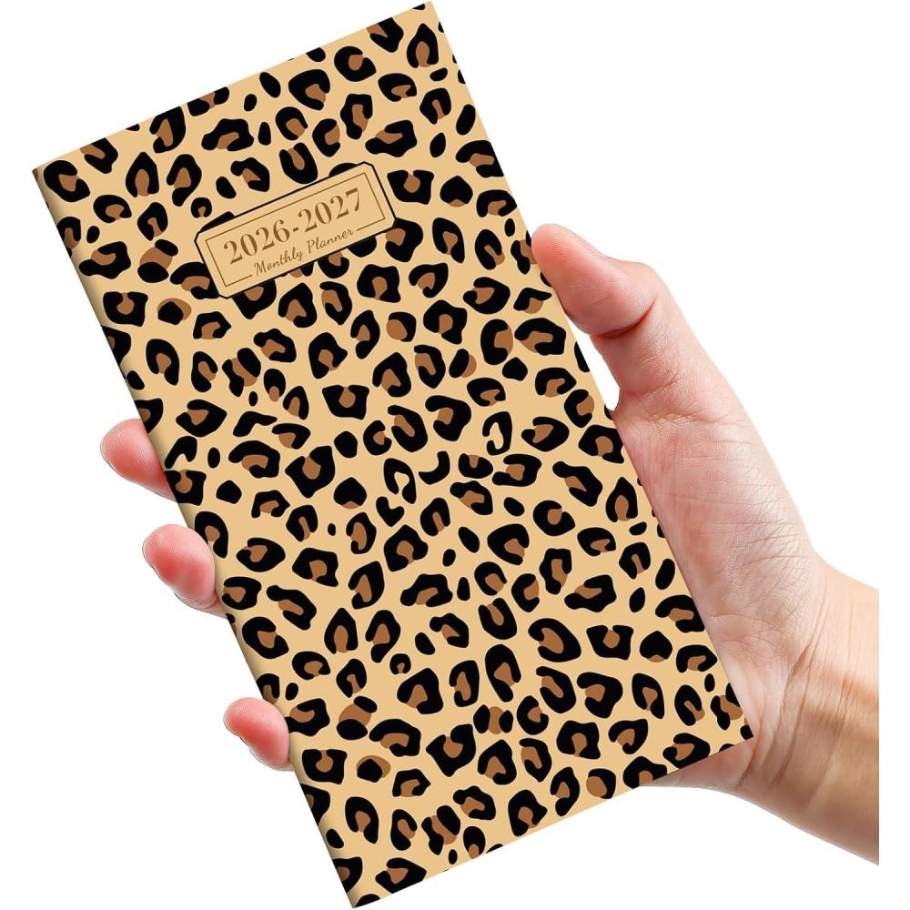 image:imagePocket Calendar 20262027 for Purse Two Year Monthly Planner Pocket Size Jan 2026 to Dec 2027 Monthly Planner Small Size 65 x 35 Color SplashJLeopard