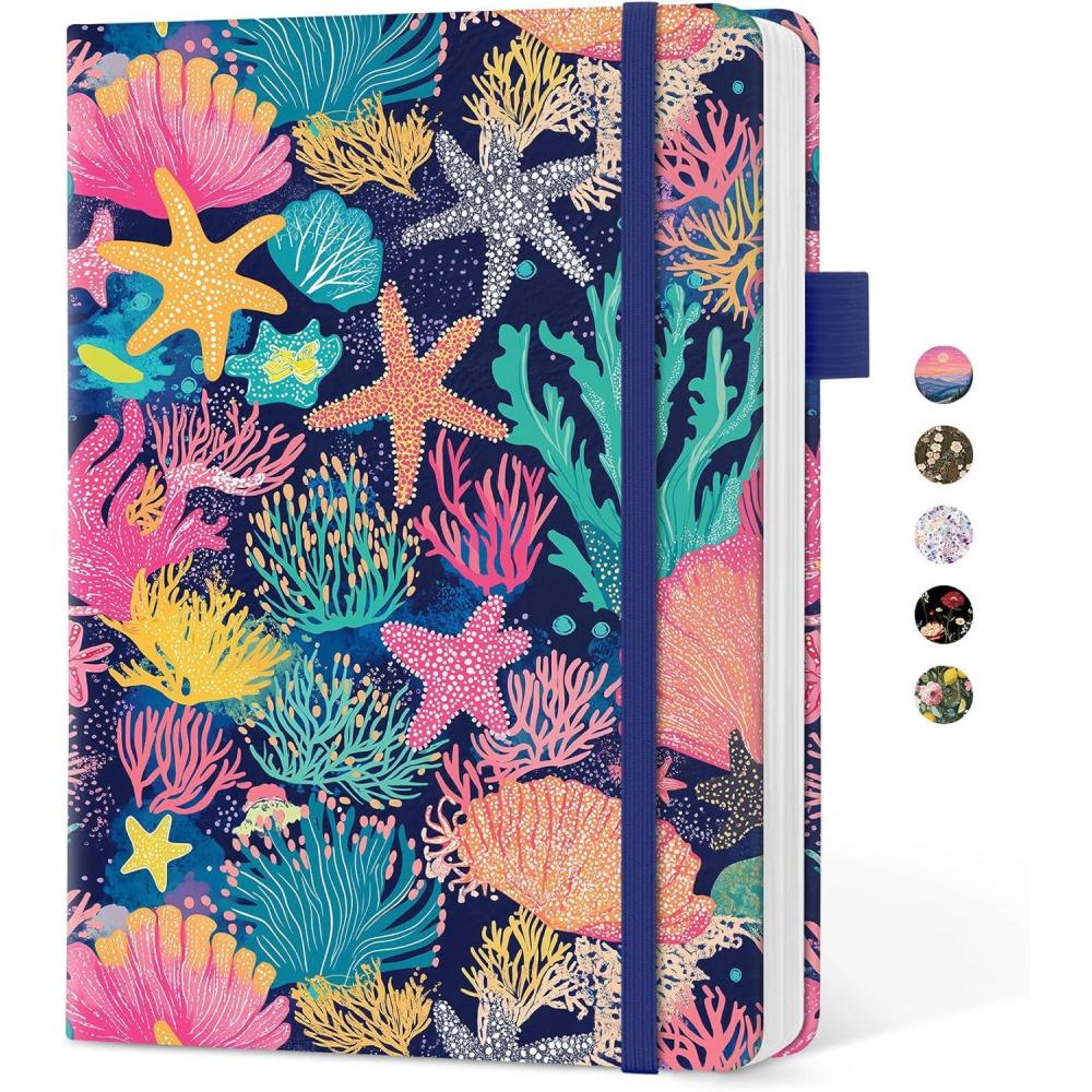 image:imageTaja Aesthetic Lined Journal for Women Pretty 6 x 8 Notebook for Work amp Note with 160 College Ruled Pages Hardcover Leather Notebook for Journaling Note Taking Bible Study Dreamscape HillsRCoral Reef