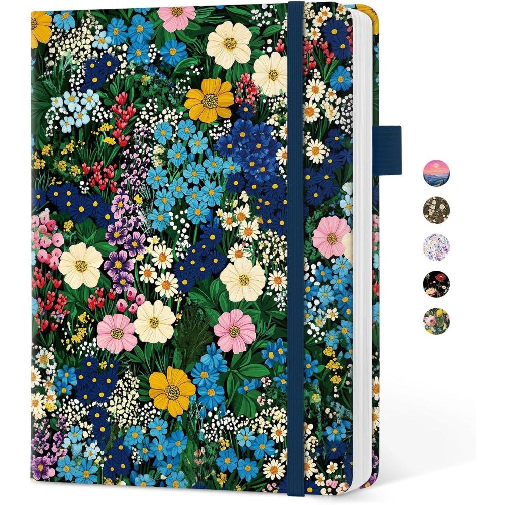 image:imageTaja Aesthetic Lined Journal for Women Pretty 6 x 8 Notebook for Work amp Note with 160 College Ruled Pages Hardcover Leather Notebook for Journaling Note Taking Bible Study Dreamscape HillsPWildflower Meadow