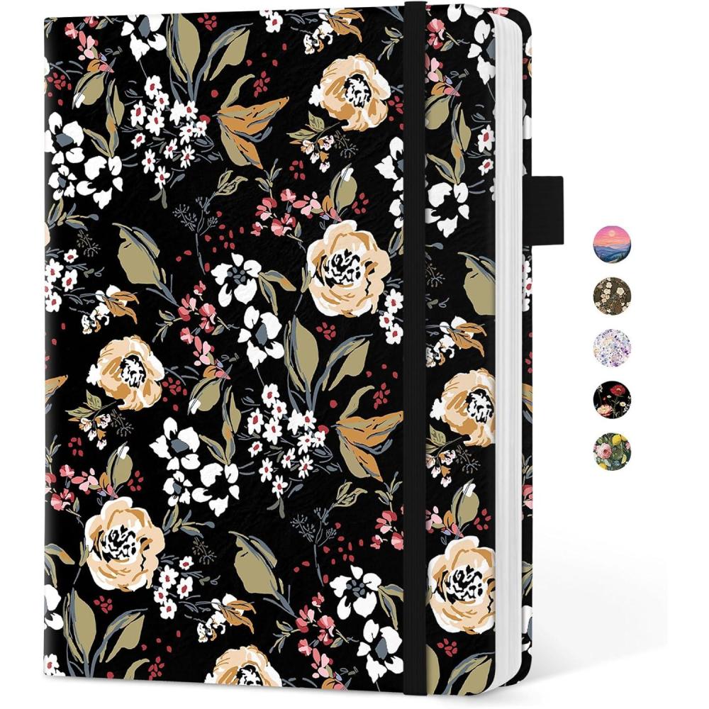 image:imageTaja Aesthetic Lined Journal for Women Pretty 6 x 8 Notebook for Work amp Note with 160 College Ruled Pages Hardcover Leather Notebook for Journaling Note Taking Bible Study Dreamscape HillsCVintage Blooms