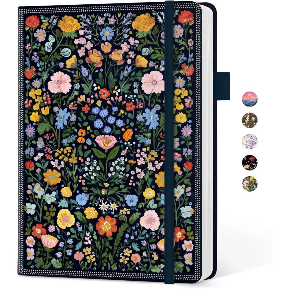 image:imageTaja Aesthetic Lined Journal for Women Pretty 6 x 8 Notebook for Work amp Note with 160 College Ruled Pages Hardcover Leather Notebook for Journaling Note Taking Bible Study Dreamscape HillsDGarden of Whimsy