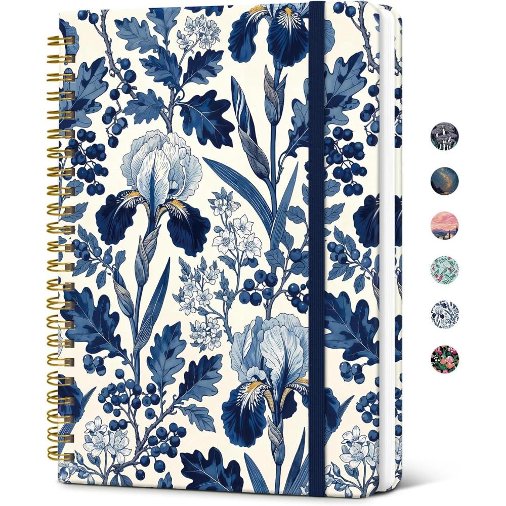 image:imageTaja Lined Spiral Journal Notebook for Women Pretty College Ruled Notebook for Work amp Note Taking A5 Hardcover Journal for Writing Cute Aesthetic 140 Pages ButterflyCBlue Heirloom