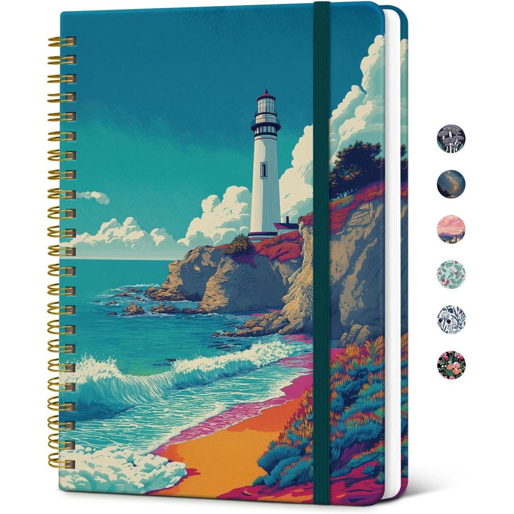 image:imageTaja Lined Spiral Journal Notebook for Women Pretty College Ruled Notebook for Work amp Note Taking A5 Hardcover Journal for Writing Cute Aesthetic 140 Pages ButterflyTCoastal Beacon