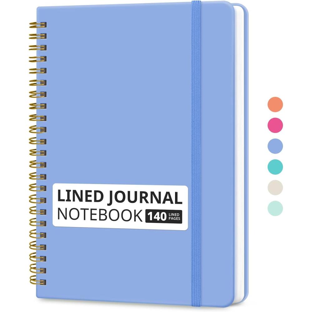 image:imageTaja Lined Spiral Journal Notebook for Women amp Men 140 Pages College Ruled Hardcover Notebook for Work amp Note Taking Journals for Writing A557 x 79 GreenJLavender