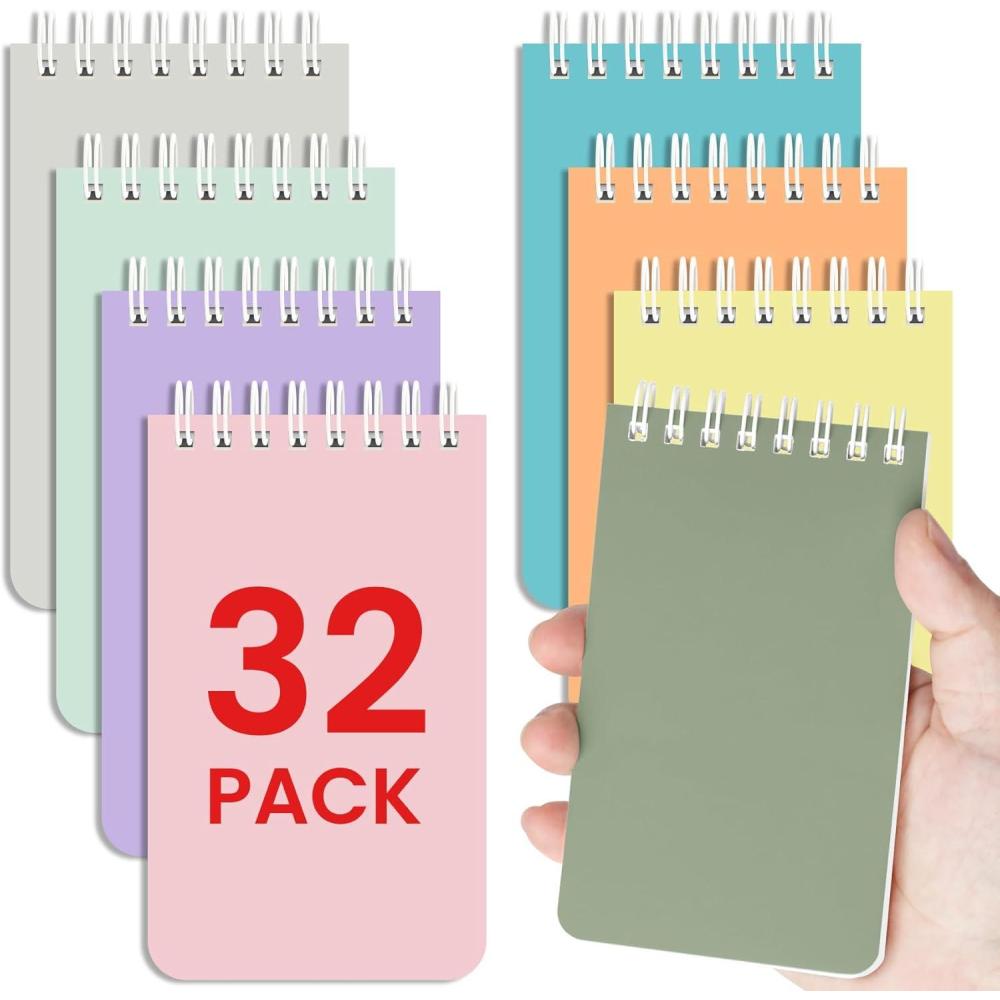 image:imageTaja Pocket Small Notebook 3 x 5 Set of 8 Mini Little Spiral Notebook Nursing Notepad Perfect for Work School Office Nurse Travel NeutralJSoft Harmony4 Set