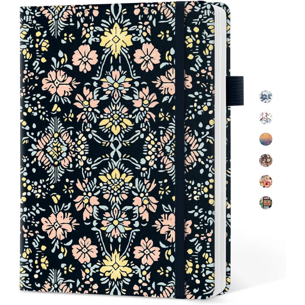image:imageTaja Pretty Lined Journal for Women Aesthetic Cute Hardcover Leather Journal for Writing A5 College Ruled Notebook for Work amp Note Taking Perfect for Office School Home 160 Pages Meadow FlowersWOrnate Bloom