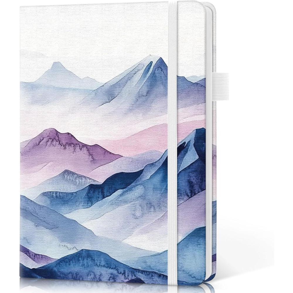 image:imageTaja Pretty Lined Journal for Women Aesthetic Cute Hardcover Leather Journal for Writing A5 College Ruled Notebook for Work amp Note Taking Perfect for Office School Home 160 Pages Meadow FlowersSDistant Peak