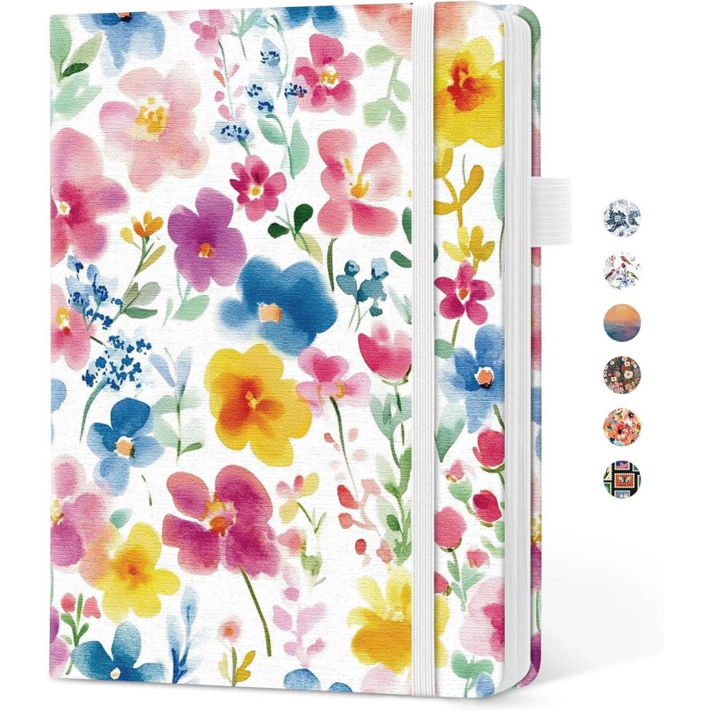 image:imageTaja Pretty Lined Journal for Women Aesthetic Cute Hardcover Leather Journal for Writing A5 College Ruled Notebook for Work amp Note Taking Perfect for Office School Home 160 Pages Meadow FlowersKBloom Floral