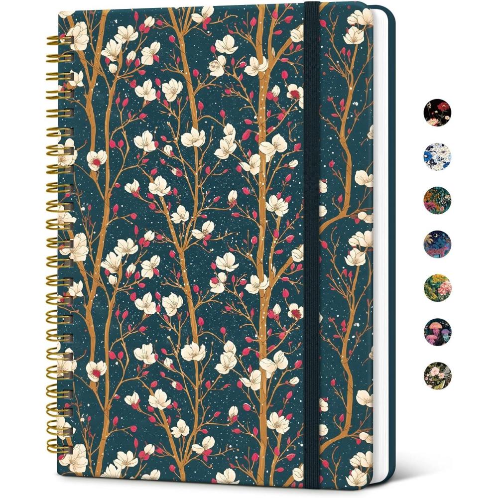 image:imageTaja Spiral Journal Notebook for Women Pretty Hardcover Lined Notebook for Work amp Note Taking Aesthetic Cute Journal for Writing 140 Pages 58x83 Petal ArraySMagnolia