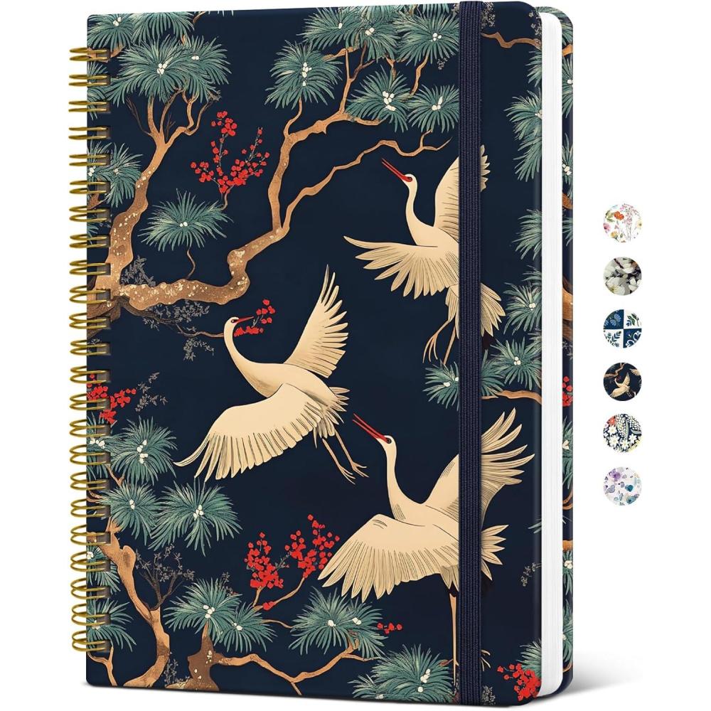 image:imageTaja Spiral Journal Notebook for Women Pretty Hardcover Lined Notebook for Work amp Note Taking Aesthetic Cute Journal for Writing 140 Pages 58x83 Petal ArrayDCrane
