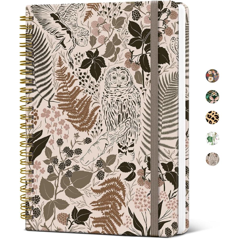 image:imageTaja Spiral Journal Notebook for Women Pretty Hardcover Lined Notebook for Work amp Note Taking Aesthetic Cute Journal for Writing 140 Pages 58x83 Petal ArrayFMagical Forest