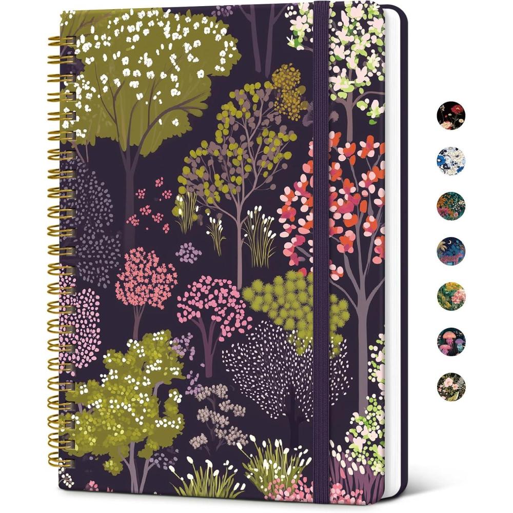 image:imageTaja Spiral Journal Notebook for Women Pretty Hardcover Lined Notebook for Work amp Note Taking Aesthetic Cute Journal for Writing 140 Pages 58x83 Petal ArrayWColorful Grove