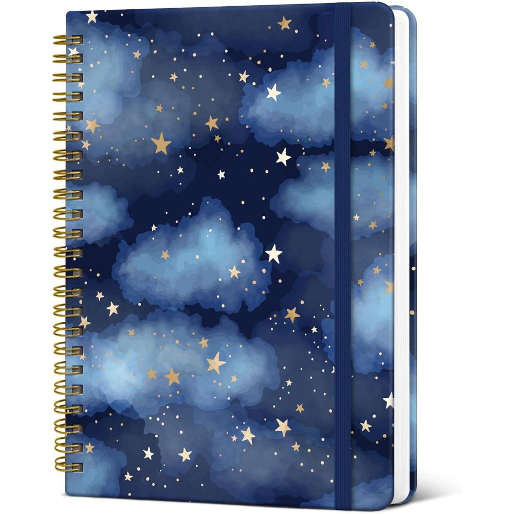 image:imageTaja Spiral Journal Notebook for Women Pretty Hardcover Lined Notebook for Work amp Note Taking Aesthetic Cute Journal for Writing 140 Pages 58x83 Petal ArrayLStarry Night