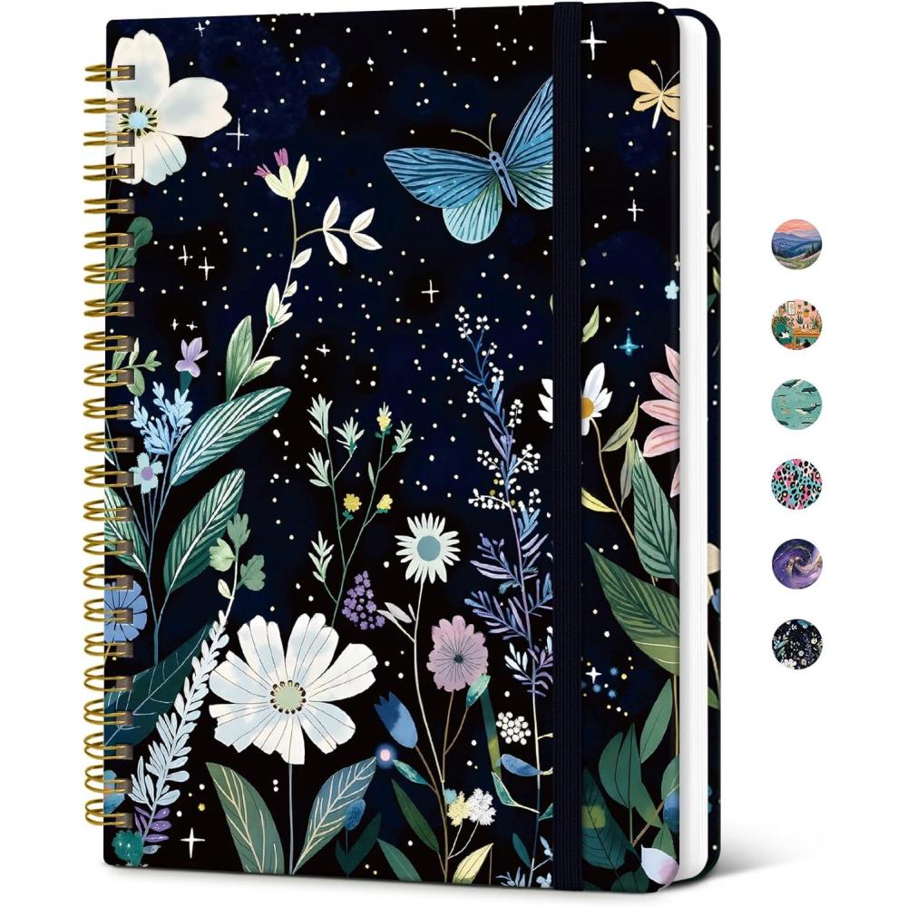 image:imageTaja Spiral Lined Journal for Women Notebook for Work with Pretty Cover 140 College Ruled Pages Hardcover Notebook for Journaling Note Taking Bible Study Color SplashJCelestial