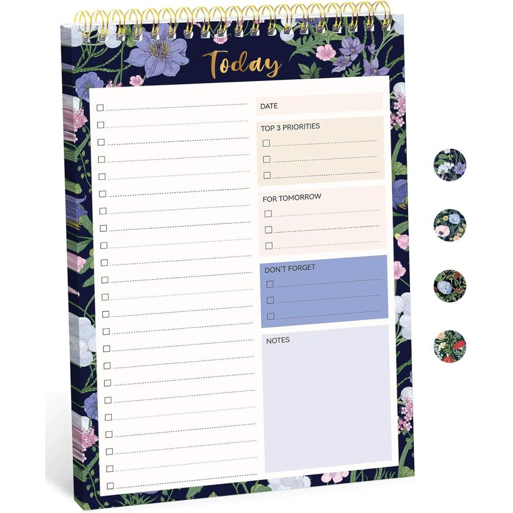 image:imageTaja To Do List Notepad To Do List Notebook for Work with 52 Sheets 98 x 65 Undated Daily Planner Perfect for Daily Tasks and Goal Setting Notepad Suitable for Office Home amp School Greenery SwayxBlue Meadow