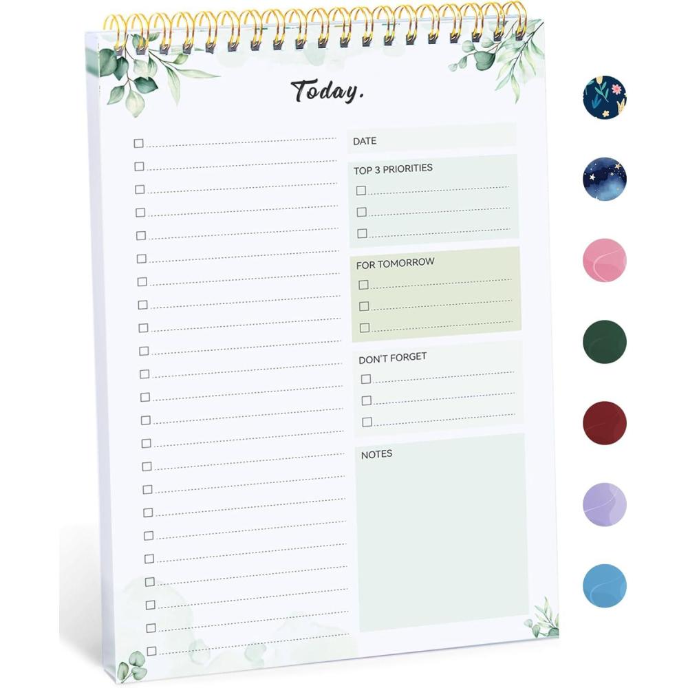 image:imageTaja To Do List Notepad To Do List Notebook for Work with 52 Sheets 98 x 65 Undated Daily Planner Perfect for Daily Tasks and Goal Setting Notepad Suitable for Office Home amp School Greenery SwaydNature