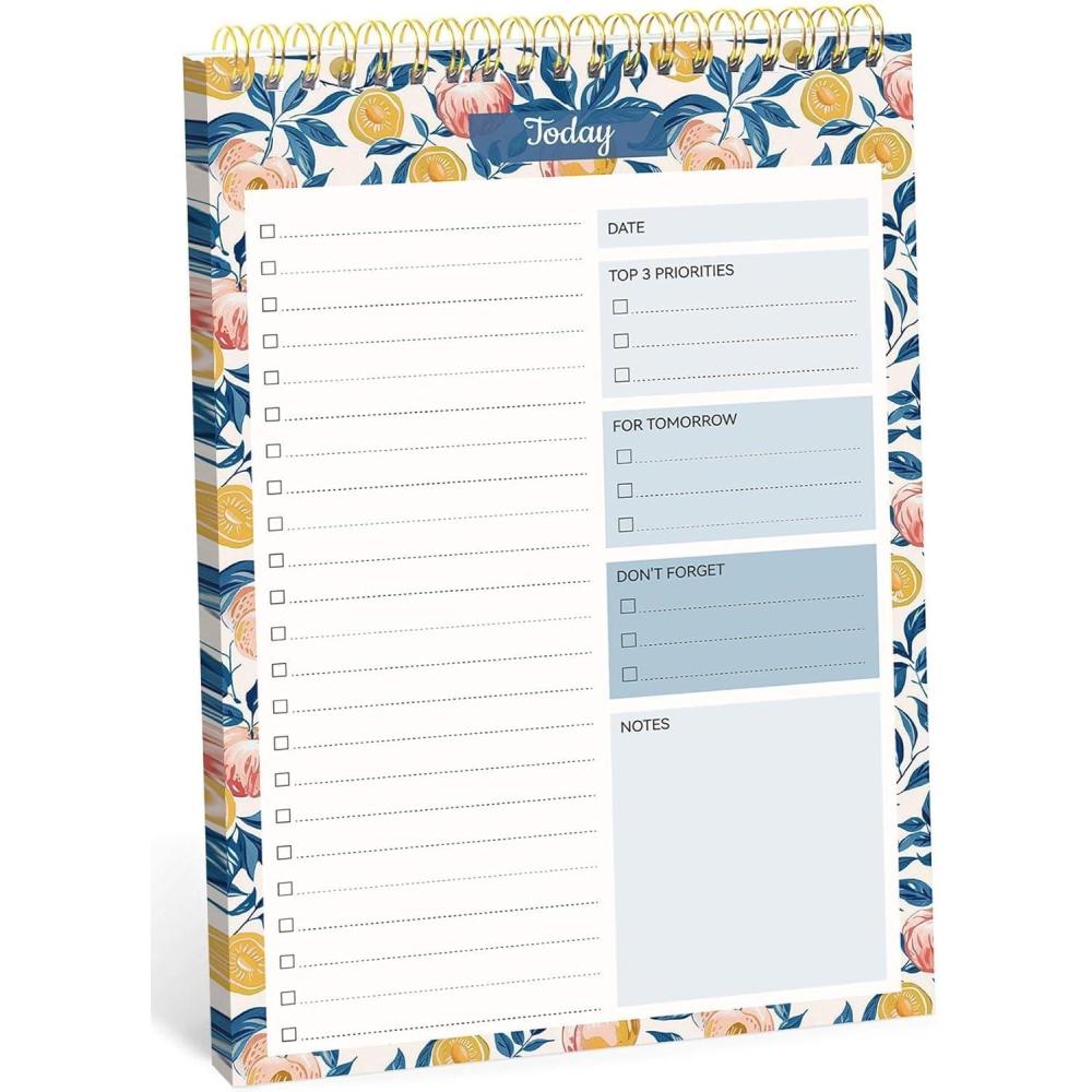 image:imageTaja To Do List Notepad To Do List Notebook for Work with 52 Sheets 98 x 65 Undated Daily Planner Perfect for Daily Tasks and Goal Setting Notepad Suitable for Office Home amp School Greenery SwaysCitrus Grove