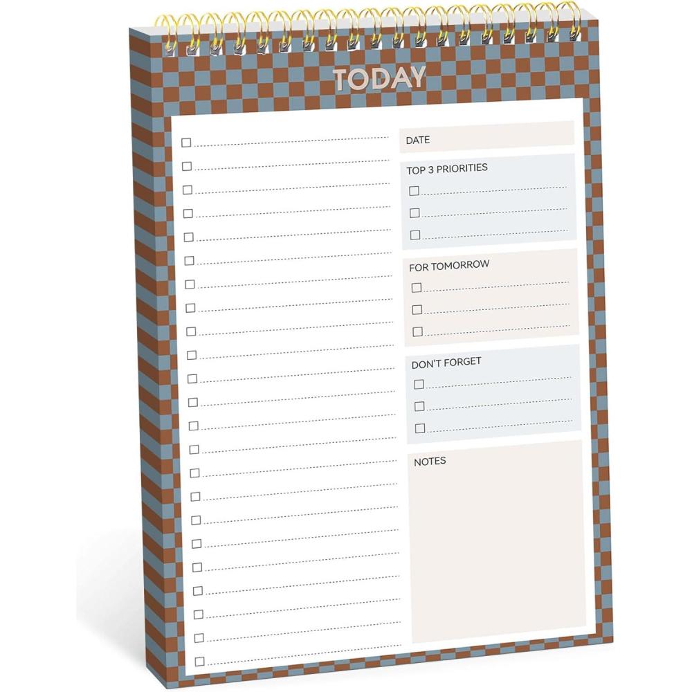 image:imageTaja To Do List Notepad To Do List Notebook for Work with 52 Sheets 98 x 65 Undated Daily Planner Perfect for Daily Tasks and Goal Setting Notepad Suitable for Office Home amp School Greenery SwayzEarth Checkered
