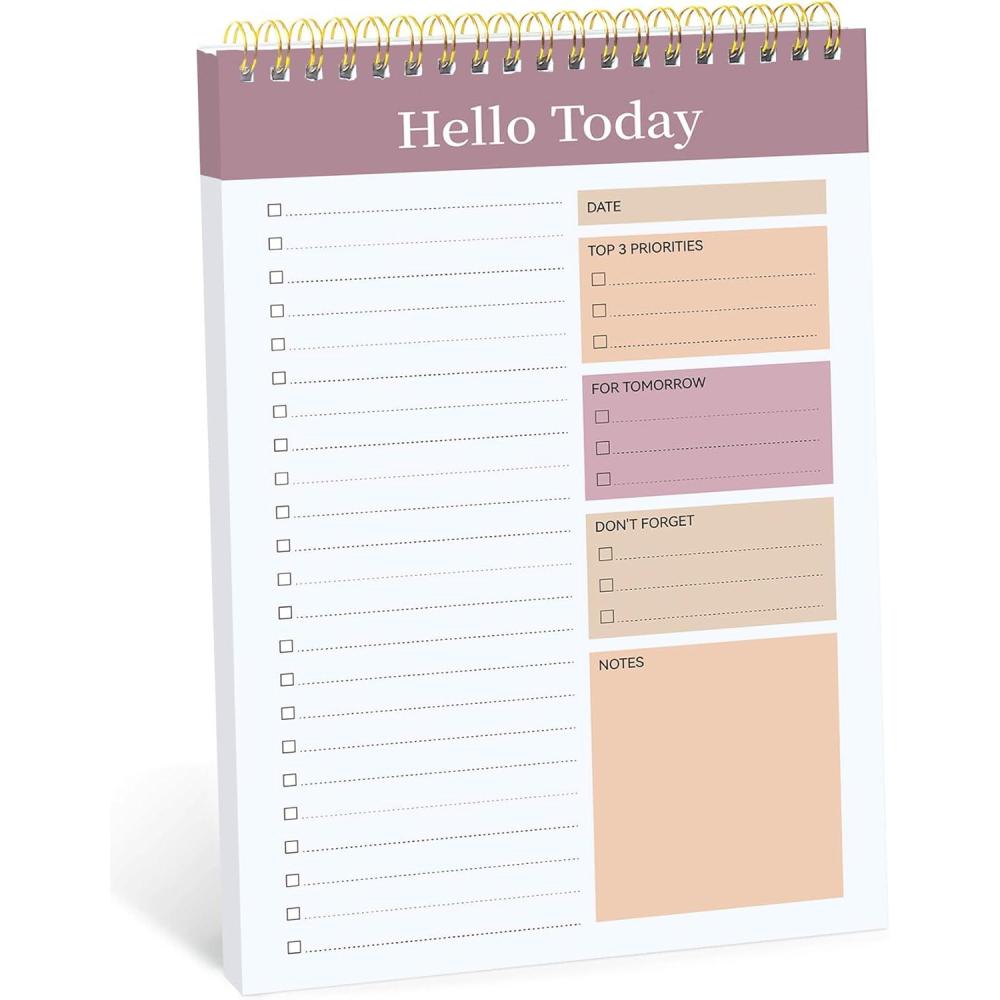 image:imageTaja To Do List Notepad To Do List Notebook for Work with 52 Sheets 98 x 65 Undated Daily Planner Perfect for Daily Tasks and Goal Setting Notepad Suitable for Office Home amp School Greenery SwaywPurple