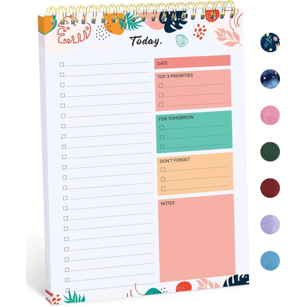 image:imageTaja To Do List Notepad To Do List Notebook for Work with 52 Sheets 98 x 65 Undated Daily Planner Perfect for Daily Tasks and Goal Setting Notepad Suitable for Office Home amp School Greenery SwayeBlossom Grove