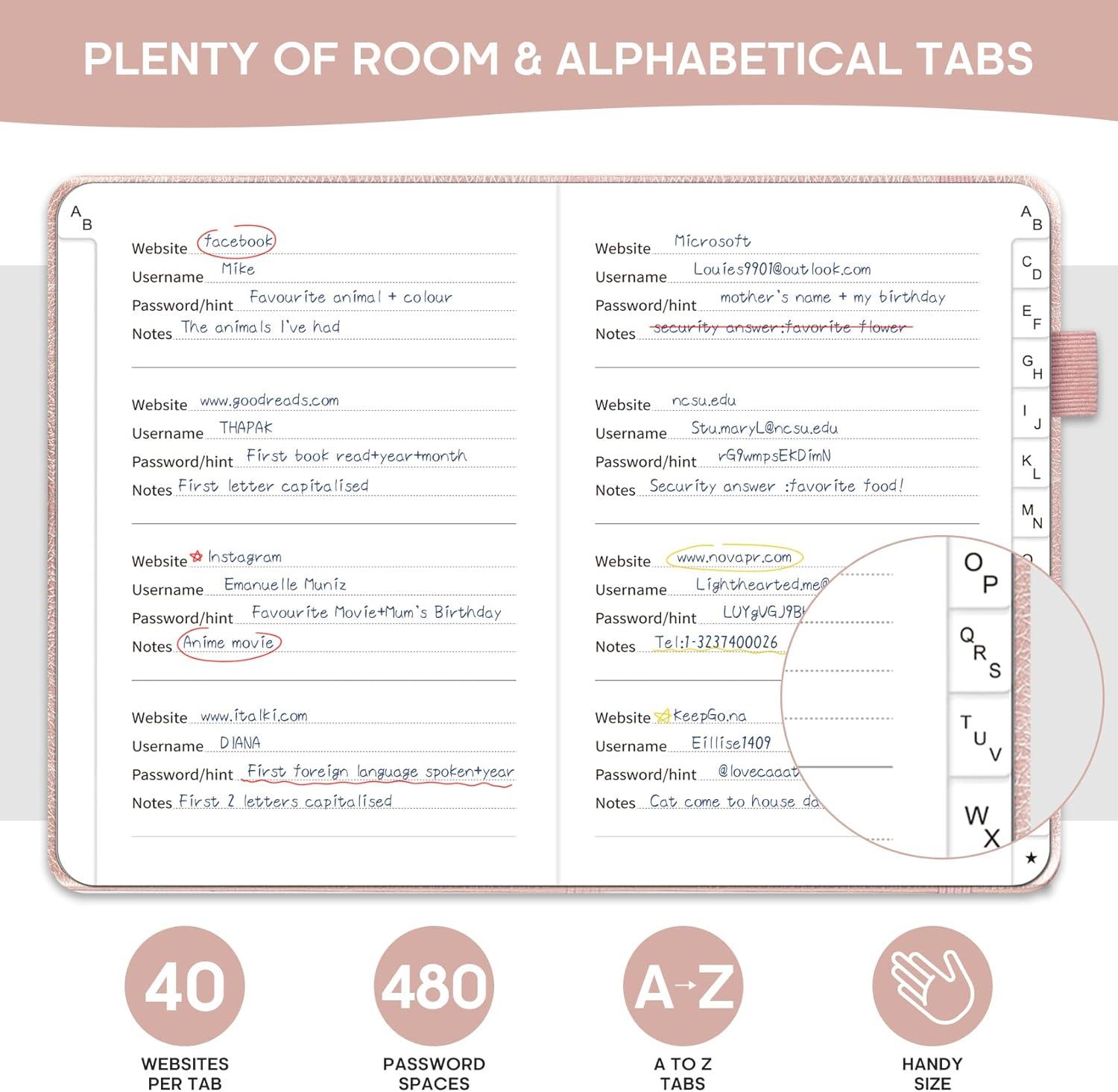 image:imagepassword book and Sticky Notes