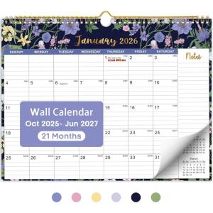 image:imageCalendar 20262027 18Month Wall Calendar Runs from Jan 2026 to Jun 2027 115 x 147 Spiral Binding Hanging Monthly Calendar with TwinWire Binding Perfect for Home or Office  European LandscapeBMidnight Garden