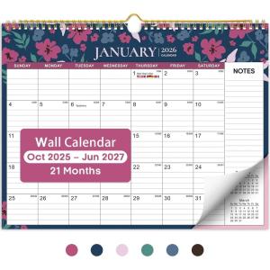 image:imageCalendar 20262027 18Month Wall Calendar Runs from Jan 2026 to Jun 2027 115 x 147 Spiral Binding Hanging Monthly Calendar with TwinWire Binding Perfect for Home or Office  European LandscapeDTwilight Petals