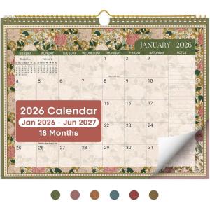 image:imageCalendar 20262027 Monthly Wall Calendar from April 2026 to December 2027 115 x 147 Spiral Binding Hanging Wall Calendar Perfect for Home or OfficeFloralgGarden Repose