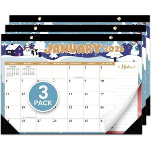 image:imageDesk Calendar 20262027 21Month Calendar Runs Until June 2027 Large 17 x 12 Monthly Desktop amp Wall Calendar for Home amp Office  FloraljWatercolor Festival3Pack