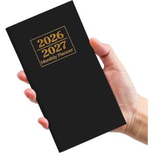 image:imagePocket Calendar 20262027 for Purse Two Year Monthly Planner Pocket Size Jan 2026 to Dec 2027 Monthly Planner Small Size 65 x 35  Color SplashABlack