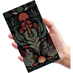 image:imagePocket Calendar 20262027 for Purse Two Year Monthly Planner Pocket Size Jan 2026 to Dec 2027 Monthly Planner Small Size 65 x 35  Color SplashHCoral Nocturne
