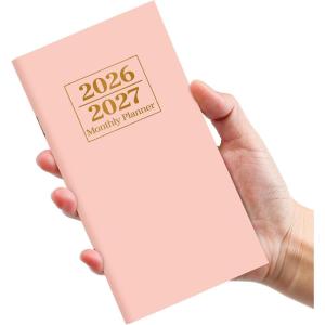 image:imagePocket Calendar 20262027 for Purse Two Year Monthly Planner Pocket Size Jan 2026 to Dec 2027 Monthly Planner Small Size 65 x 35  Color SplashLPink