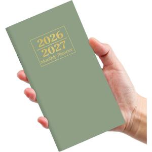 image:imagePocket Calendar 20262027 for Purse Two Year Monthly Planner Pocket Size Jan 2026 to Dec 2027 Monthly Planner Small Size 65 x 35  Color SplashSGreen