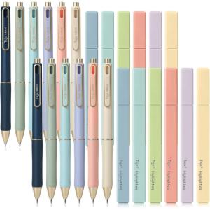 image:imageTaja 12 Pack Bible Highlighters and Pens Set No Bleed 6 Aesthetic Pastel Highlighters and 6 Black Ink Pens for Bible Study Journaling School and Office Supplies24