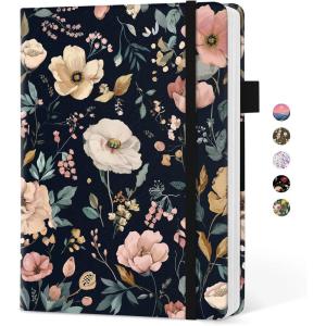 image:imageTaja Aesthetic Lined Journal for Women Pretty 6 x 8 Notebook for Work amp Note with 160 College Ruled Pages Hardcover Leather Notebook for Journaling Note Taking Bible Study Dreamscape HillsLEvening Petals