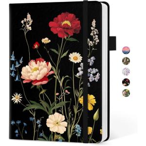 image:imageTaja Aesthetic Lined Journal for Women Pretty 6 x 8 Notebook for Work amp Note with 160 College Ruled Pages Hardcover Leather Notebook for Journaling Note Taking Bible Study Dreamscape HillsEPeony Bloom