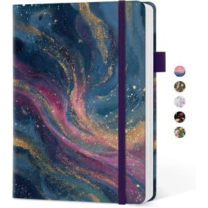 image:imageTaja Aesthetic Lined Journal for Women Pretty 6 x 8 Notebook for Work amp Note with 160 College Ruled Pages Hardcover Leather Notebook for Journaling Note Taking Bible Study Dreamscape HillsNCosmic Swirl