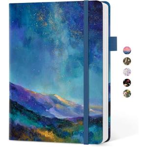 image:imageTaja Aesthetic Lined Journal for Women Pretty 6 x 8 Notebook for Work amp Note with 160 College Ruled Pages Hardcover Leather Notebook for Journaling Note Taking Bible Study Dreamscape HillsFStarlit Peaks