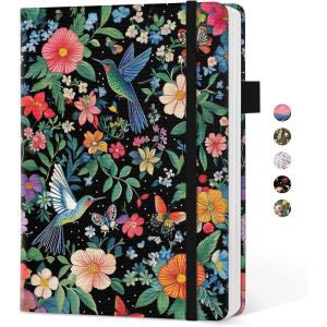 image:imageTaja Aesthetic Lined Journal for Women Pretty 6 x 8 Notebook for Work amp Note with 160 College Ruled Pages Hardcover Leather Notebook for Journaling Note Taking Bible Study Dreamscape HillsAHummingbird