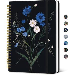 image:imageTaja Lined Spiral Journal Notebook for Women A5 Cute College Ruled Hardcover Notebook for Work amp Note Taking Pretty Journal for Writing 140 Pages Flower GardenlFloral Whispers