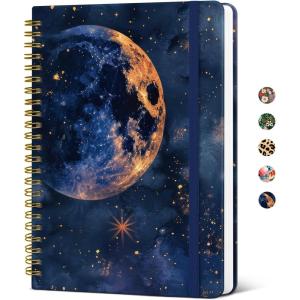 image:imageTaja Lined Spiral Journal Notebook for Women A5 Cute College Ruled Hardcover Notebook for Work amp Note Taking Pretty Journal for Writing 140 Pages Flower GardenjLunar Light